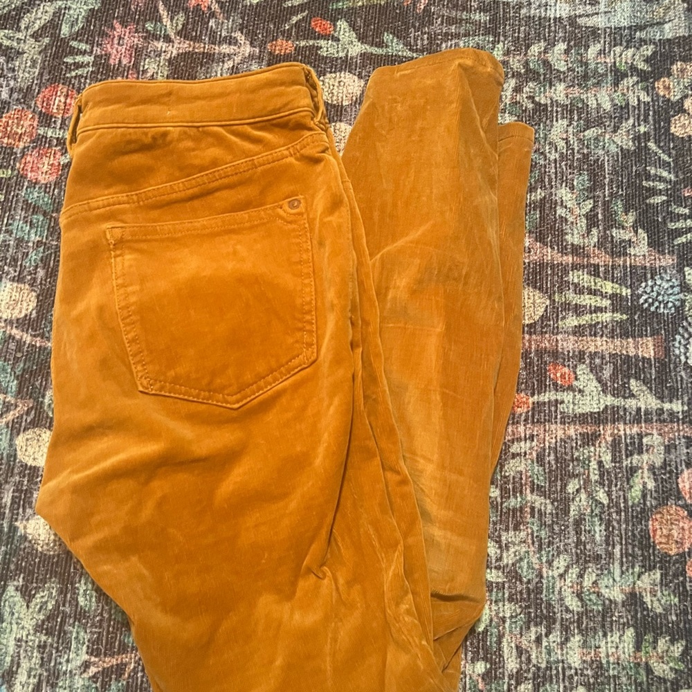 Mustard yellow corduroy pants